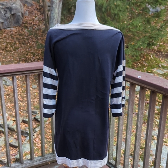 CHANEL GONDOLE DRESS WITH STRIPED SLEEVES M 36 NAVY GONDOLA DRESS Navy blue - Picture 11 of 11